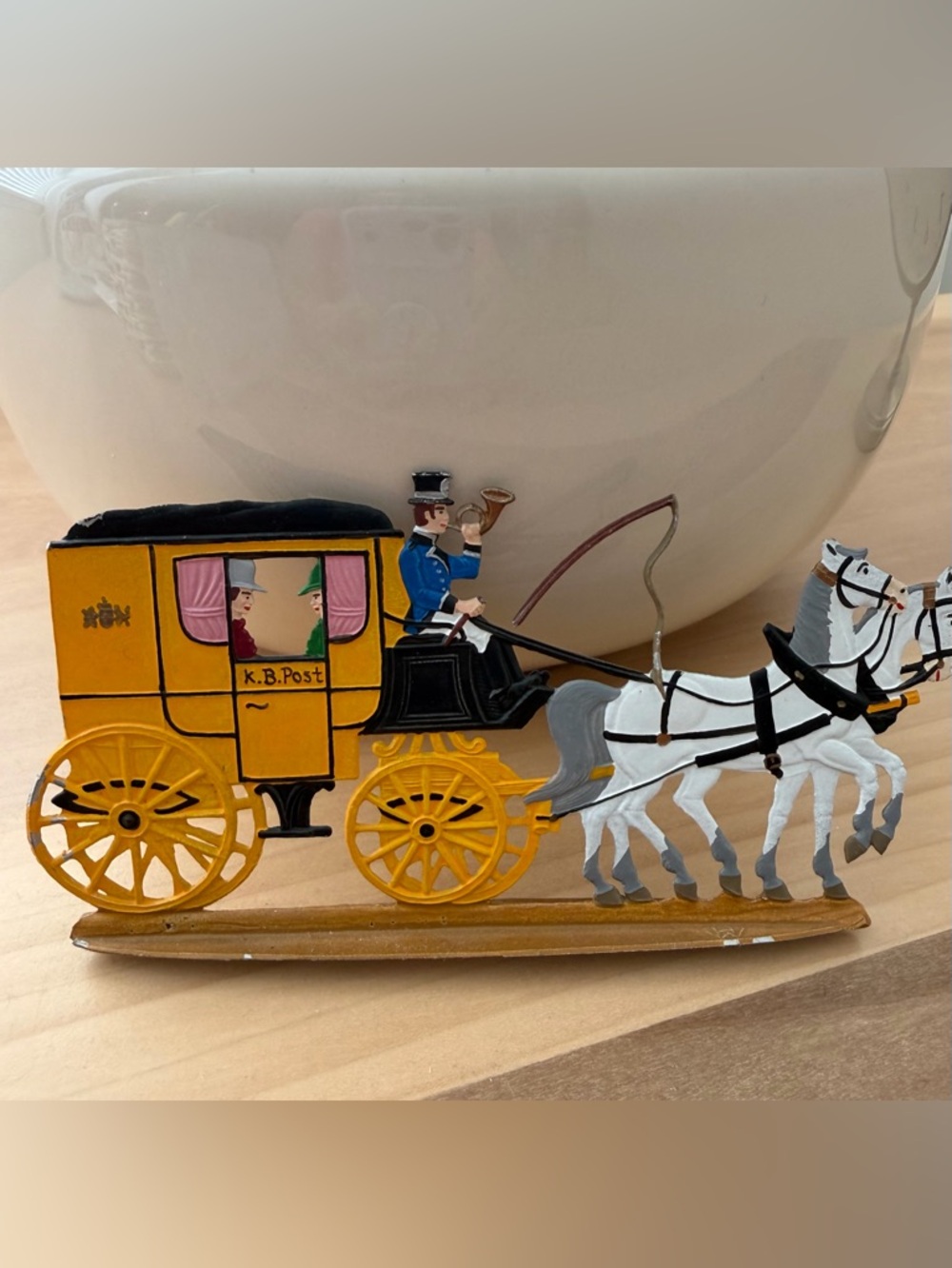 German Pewter Figure POST COACH